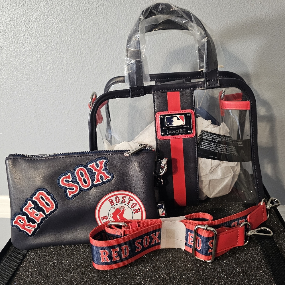 MLB BOSTON RED SOX STADIUM CROSSBODY BAG WITH POUCH LOUNGEFLY